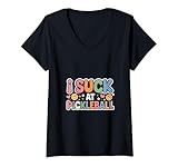 Photo Gallery donna i suck at pickleball beginner player joke game |- maglietta con collo a v Photo Gallery donna i suck at pickleball beginner player joke game |- maglietta con collo a v
