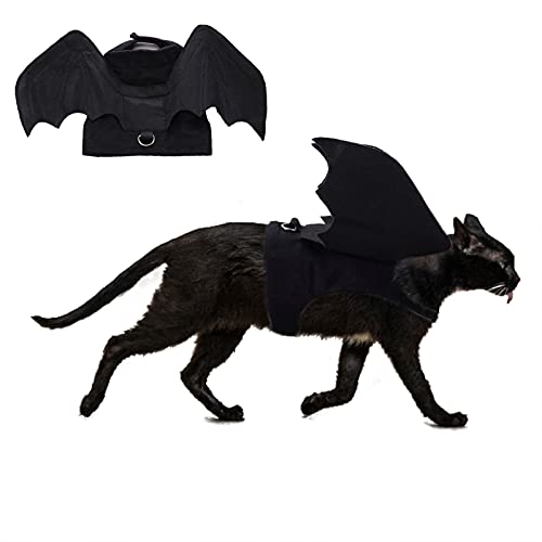 Rypet Bat Wings Pet Costume Polyester Felt Cloth Small Halloween Unisex Durable Easy to Clean Bat Wings Costume for Small Dogs Cats