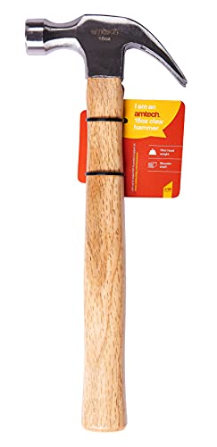Claw Hammer, Fully Polished Steel Head, Traditional Wooden Handle, Balanced Weight for Smooth Striking, Perfect for Carpentry and Woodwork (16oz / 450g)