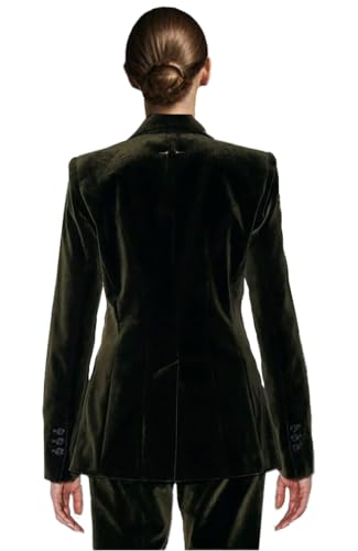 Women Pantsuit Velvet 2 Piece Suit Set Blazer and Pants Suit Set Women Velvet Suit3