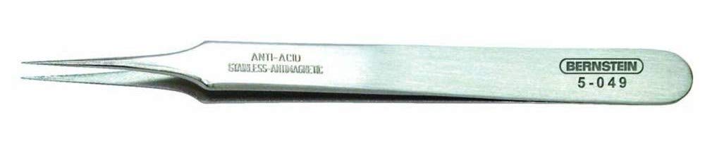 Bernstein SMD Forceps 110 mm Straight Super Point Tweezer, Silver