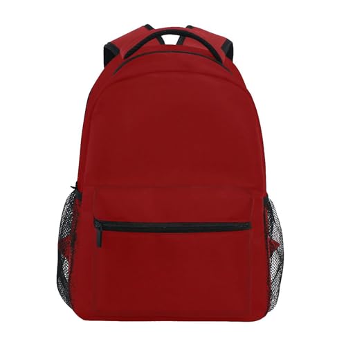Dark Red Backpack for Boy Girl Bookbag School Bag Daypacks for Women