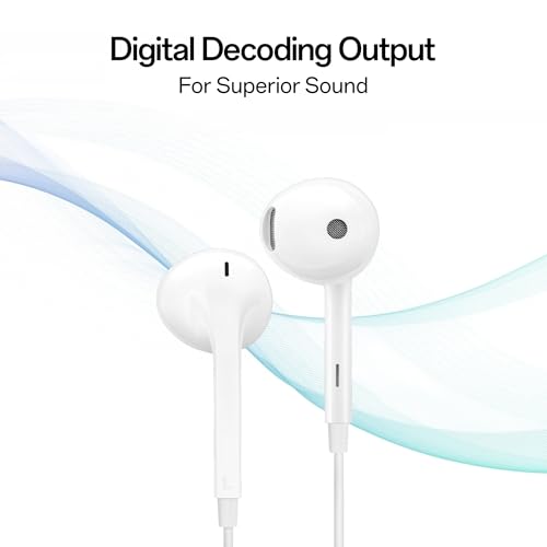 Image of Oppo Type-C Half-in-Ear Wired Earbuds,14.2mm Dynamic Coil, with Multi-Function Remote-MH136 (White)