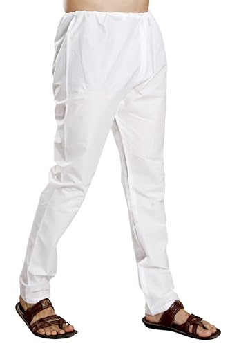 Image of DIVISIVE Men's Plain Cotton Blend Linen Slim Fit Kurta Pyjama Set