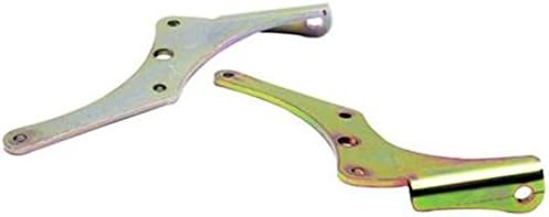 Speedway Motors Steel Rear Motor Mounts for Small Block and BBC and 90 Degree V6, Two-Piece Bolt-On Side Mounts, Zinc Plated Finish for Durability, Replaces Howe