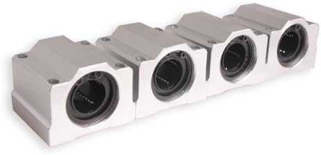 Vktech 4 Pcs SC20UU 20mm Aluminum Linear Motion Ball Bearing Slide Bushing for CNC
