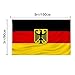 German Ensign Flag 3x5 FT Germany Eagle FLAG Polyester Deutschland Flagge outdoor indoor Canvas Header and Double Stitched with two Brass Grommets…