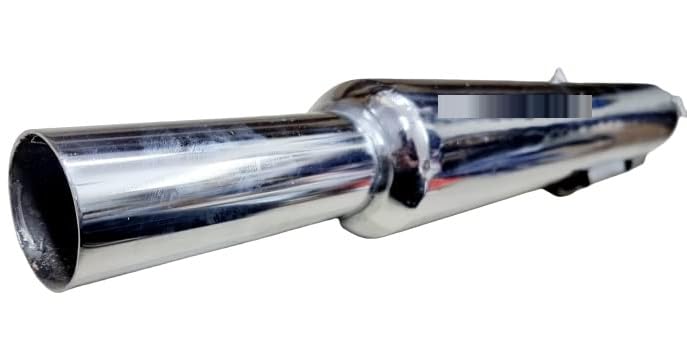 Bike Long Punjab Dholki Long Bottle Empty Free Flow Bullet Exhaust Silencer Black with Zed Clamp Bush for Bullet Classic 350-image-34