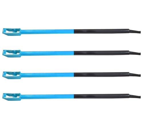Image of Mytee Products 4 Pack 40 inch Combination Winch Bar for Flatbed Trailer - Black & Blue Powder Coated Carbon-Steel Combo Winch Bar with Non-Slip Handle & Square Head for Chain Lever Binders
