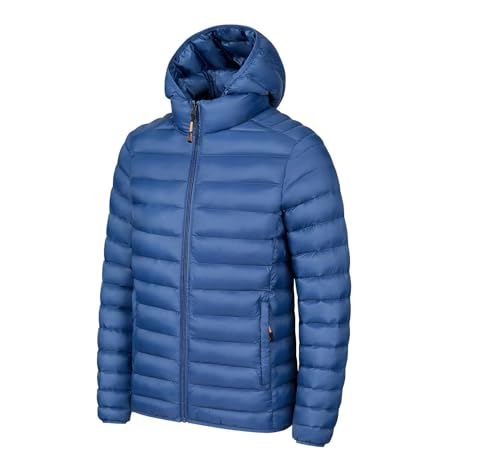 Image of Men's Winter Down Jacket Plus Velvet Hooded Stand Collar Warm Zipper Coat