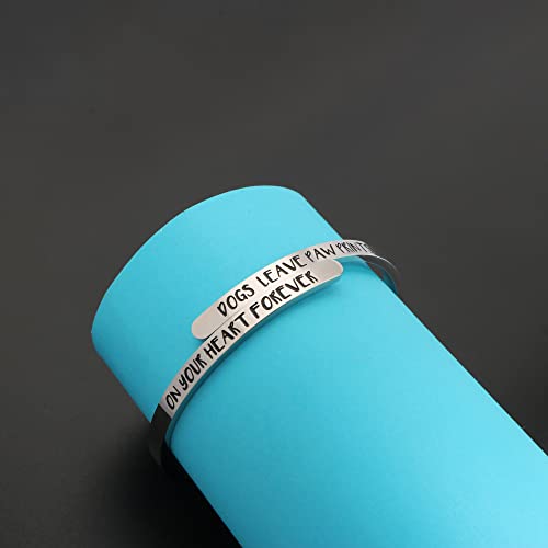 Alebee Memorial Gifts For Loss Of Dog Memorial Bracelets Dog Memorial Gifts In Loving Memory For Loss Of Pet Dog Cat Cuff Bangle Dogs Leave Paw Prints On Your Heart Forever In My Heart #TOP1