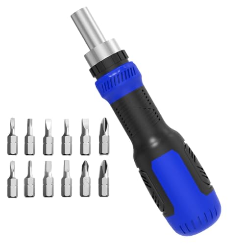 Zunishaone Juego de Destornilladores Magnéticos - Magnético Portátil Ajustable - Kit Multiusos con Carraca para Electrodomésticos Montaje Reparación Proyectos Bricolaje Armería,para Automóviles,