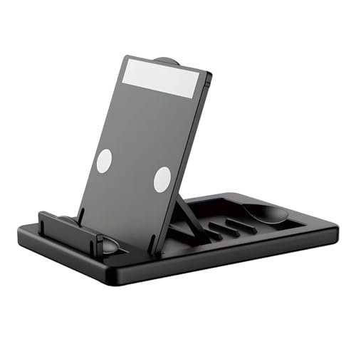 KACA Mobile Holder Smart Phone Stand, 180 Degree View, Premium Plastic Body, Wide Compatibility, Multipurpose, Anti-Skid Design (Black)