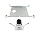 WAC Lighting R2DSDN-F930-WT Ion LED 2in Square Light with New Construction Frame-in Kit Recessed Downlights, White