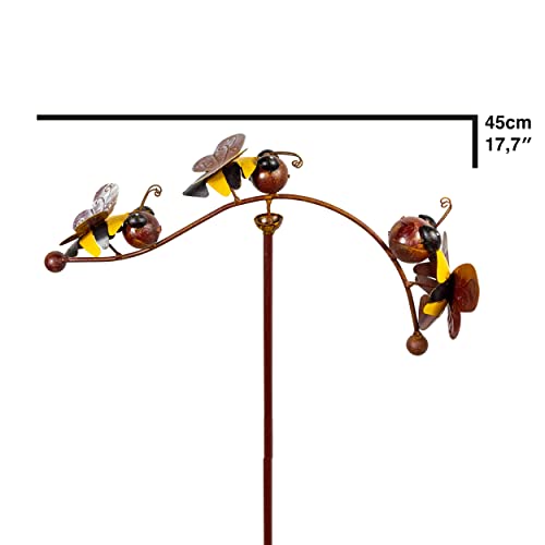 Windspiel für den Garten - Motiv: Biene - Länge 100cm - Hochwertiger Gartenstecker
