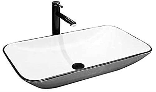 Wzglod Bathroom Large Rectangular White Washbasin Sink Jingdezhen Ceramic Hotel Anti-Splash Wash Basin Bathroom Sinks #TOP15