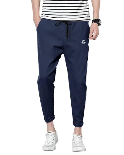 Image of EYEBOGLER Men's Solid Brand Logo Track Pants