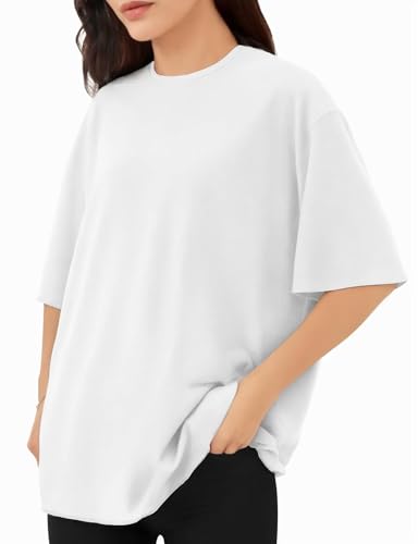 Womens Oversized T Shirts Short Sleeve Summer Tops Crewneck Casual Loose Fit Basic Tee Trendy Plus Size Tops2