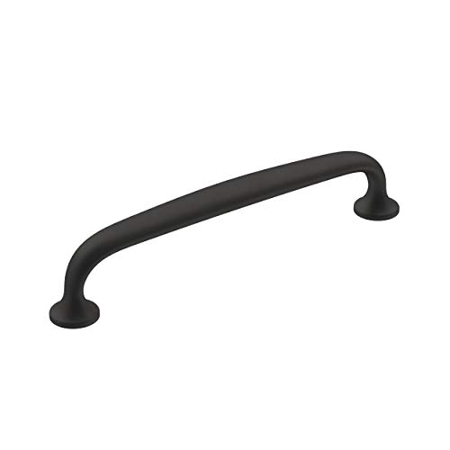 Allison by Amerock Renown Cabinet Pull | 5-1/16 in (128 mm) Center-to-Center | Matte Black | 5 Pack
