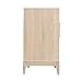 SANGO Shagreen 2-Door Cabinet, Natural Finish Storage Cabinet with Faux Shagreen Texture, Brass Handle, Adjustable Shelf, Timeless Luxury Design, Versatile Furniture for Living Room or Dining Room