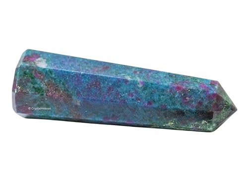 Image of Crystal Heaven Certified Ruby Kyanite Tower Obelisk Point For Chakra, Healing And Balancing - Aaa Grade Original Certified Gemstone Agate For Reiki Meditation Yoga Spiritual (2-3 Inches)