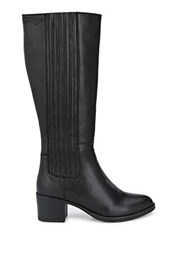 Image of Delize Tan Womens Mid Heel Knee Boots