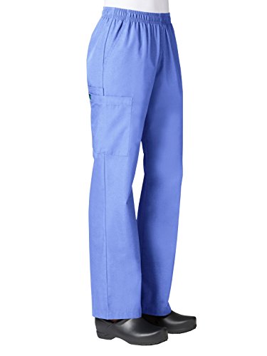 Maevn Women's Core Full Elastic Band Cargo Pants(Ceil Blue, Medium Petite)