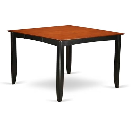 East-West-Furniture-FAQU7H-BLK-W-7-Piece-Kitchen-Counter-Set-Consist-of-a-Square-Dining-Room-Table-with-Pedestal-and-6-Dining-Chairs-54×54-Inch-Black-Cherry East West Furniture FAQU7H BLK W 7 Piece Kitchen Counter Set Consist of a Square Dining Room Table with Pedestal and 6 Dining Chairs 54×54 Inch Black Cherry