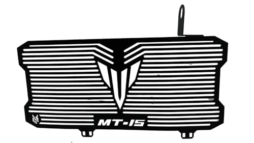 Image of Vagary Stainless Steel Motorcycle Radiator Guard Protector Grill for MT15 (Black)