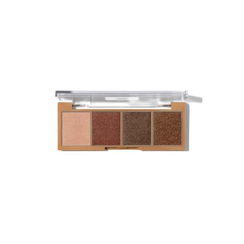 SHEGLAM Essential Eyeshadow Palette Square Eyeshadow Quad Matte, Shimmer, Metallic, Long Wearing-Veil