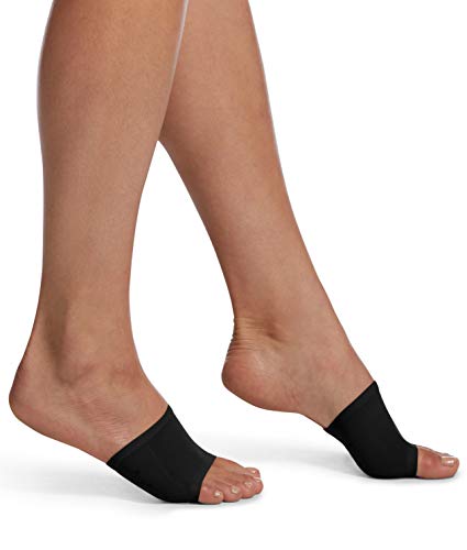 HUE Women's Open Toe Slide Sandal Liner Sock, 2 Pair Pack, black, One Size