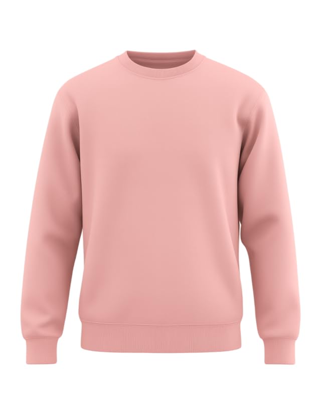 Cotton Blend Round Neck Casual Solid Sweatshirt for Men & Women