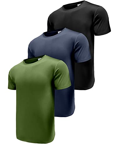 T-shirt fonctionnel homme manches longues respirant séchage rapide sport lot de 3 L