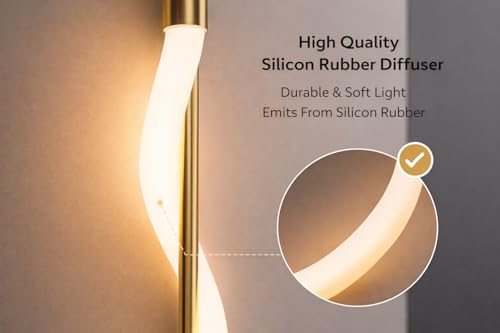 Image of FILLISKA Led Wall Highlighter Light, 3-in-1 Colour Changing, Luxurious Wall Decor (12 Watt Gold Swril-582)