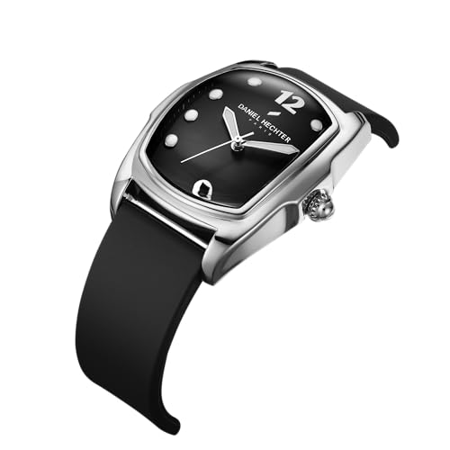 Image of Daniel Hechter Paris Cite Collection Analog Watch for Men with Square Dial, Magnifier Dome Glass, Date Display, Quartz Movement and Silicone Strap - DHM1017