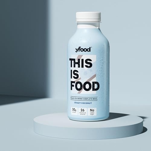 yfood Crazy Coconut, tasty meal replacement, THIS IS FOOD drink, 34g of protein, 26 vitamins and mineral (12 x 500ml)