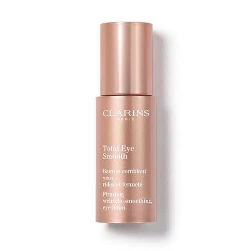 CLARINS Total Eye Smooth | 2-In-1 Anti-Aging Eye Cream and 10-Minute Eye Mask | Minimizes Appearance Of Wrinkles, Dark Circles and Puffiness | Visibly Firms and Smoothes | All Skin Types | 0.5 Ounces