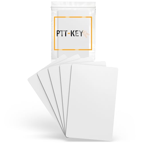 PTT-KEY® | Lot de 5 Cartes RFID 13.56Mhz | Programmable MCT sur Smartphone Android | UID Modifiable | Puce CUID | Carte Vigik Universel | NFC Tag | Badge...
