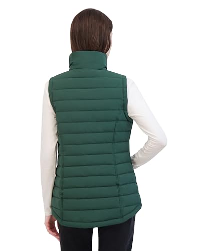 Image of Nautica Women's Stretch Puffer Vest - Water-resistant Transitional Outerwear Layer With Detachable Hood