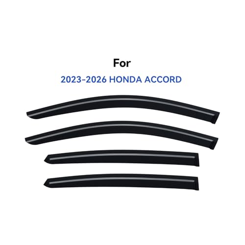 Image of Window Visors Rain Guards for 2023 2024 2025 2026 Honda Accord, Out-Channel Window Vent Wind Deflectors Visors Shades for 23 24 25 26 Accord