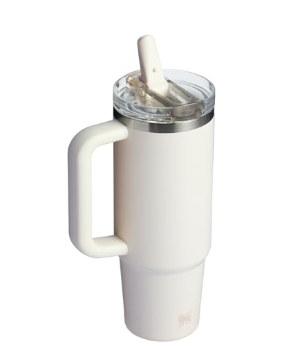 Image of STANLEY Quencher ProTour Flip Straw Tumbler with Leakproof Lid 30 oz | Built-In Straw and Handle | Cup Holder Compatible for Travel | Insulated Stainless Steel Cup | BPA-Free | Cream