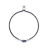 Swarovski Power Women's Water Element Bracelet with Blue and Gold Toned Crystals on a Blue Band with Bolo Closure and Stainless Steel Embellishments