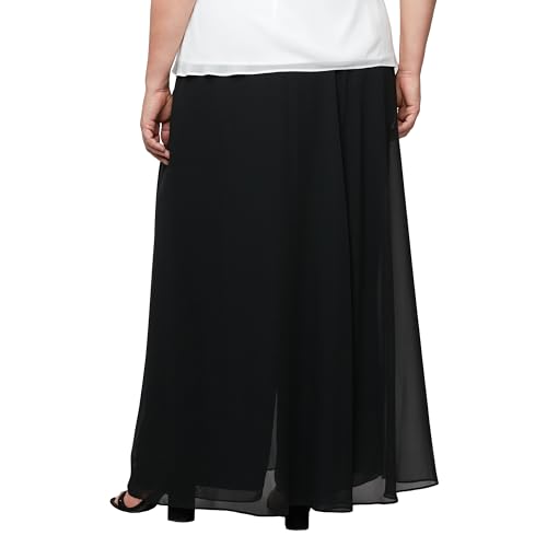 Image of Alex Evenings Women's Double Layer Chiffon Wide Leg Pant