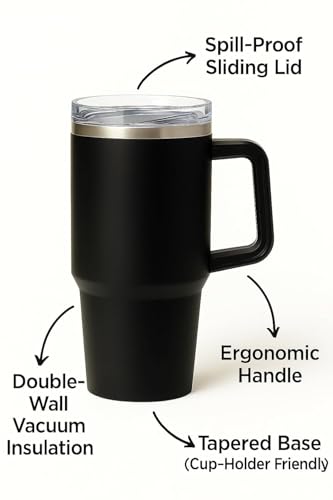 Image of 1200ml Insulated Stainless Steel Tumbler with Straw & Lid | Leakproof Double Wall Vacuum Travel Mug | Keeps Drinks Hot & Cold for Hours | Large Thermal Coffee Cup for Office & Travel