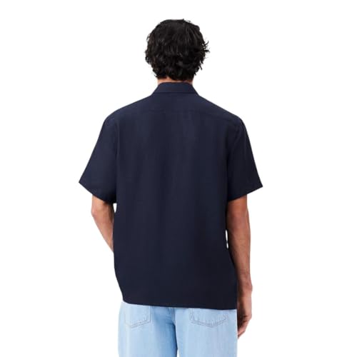 Lacoste Men's Regular Fit Linen Casual Button Down3