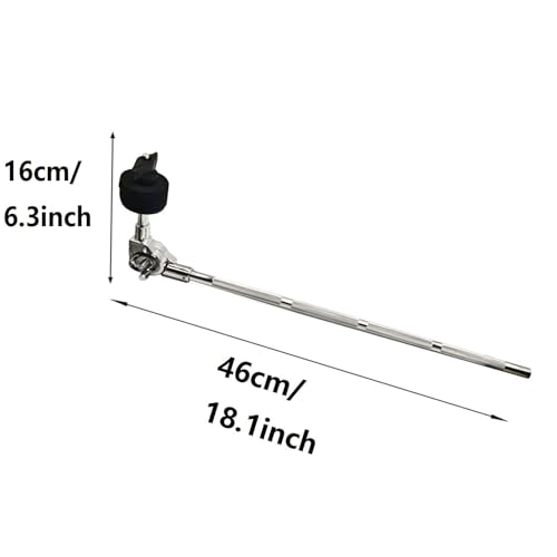 Soporte de brazo para platillo metálico ajustable, extensión larga para brazo de platillo, soporte de montaje para accesorios de batería miniatura 5