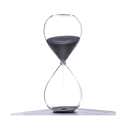 JLWM Reloj De Arena Vistoso Relojes De Arena para Casa Sala Oficina Reloj De Arena Temporizador De Arena Actividades Programadas Festival Cumpleaños Regalos-Negra-5 Mins
