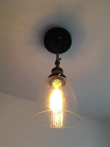 XLHEE Europese Design Eenvoudige Glazen Lampen En Lantaarns Industriële Vintage Blaker Verstelbare Metalen Retro… - Afbeelding 4