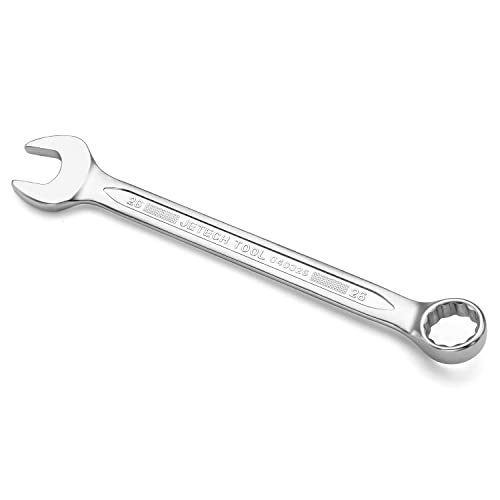 Image of Jetech 26mm Combination Wrench, Metric 12-Point Chrome Vanadium Steel Spanner, Industrial Grade with 15-Degree Offset, Sand Blasted Finish, Heat-Treated Forged Tool