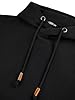Riverso Julian Men's Hooded Pullover Hoodie Sweatshirt with Hood and Kangaroo Pocket Cross-Over Collar Regular Cotton - Black - XXX-Large #3
